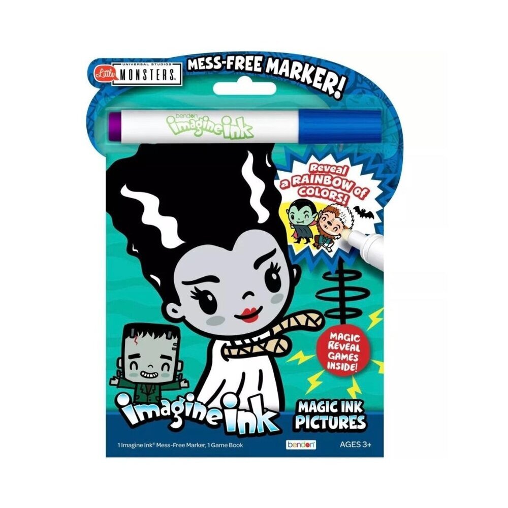 Universal Monsters Halloween Imagine Ink Activity Book Travel Frankenstein